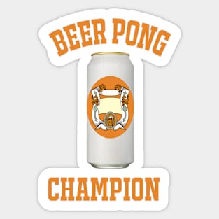 Beer Pong Champion Sticker